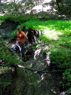 Student exploring a majestic landscape